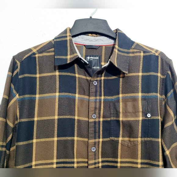 Marmot Men’s Fairfax Lightweight Plaid Flannel Shirt Size Large Extremely SOFT - Picture 2 of 11